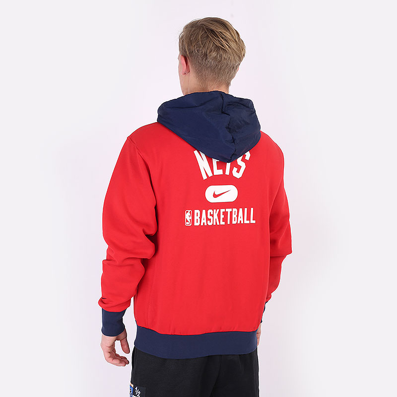 мужская красная толстовка Nike Brooklyn Nets Courtside NBA Full-Zip Fleece Hoodie DB2180-657 - цена, описание, фото 5